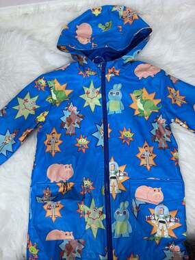 Disney Collection Toy Story Characters Rain Jacket Size 5/6